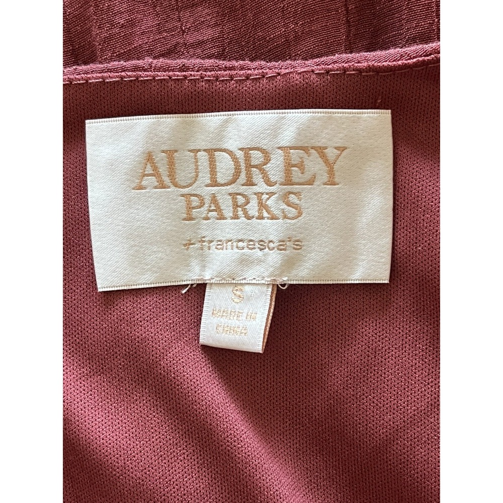 Audrey Parks Womens Smocked‎ Milkmaid Tiered Maxi Dress Pink Princess Feminine S - Picture 9 of 13